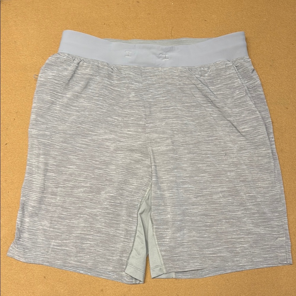 lululemon athletica Gray Athletic Shorts Soft Knit Mid-Thigh